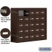 Salsbury Cell Phone Storage Locker - 5 Door High Unit (8 Inch Deep Compartments) - 25 A Doors - Bronze - Surface Mounted - Master Keyed Locks